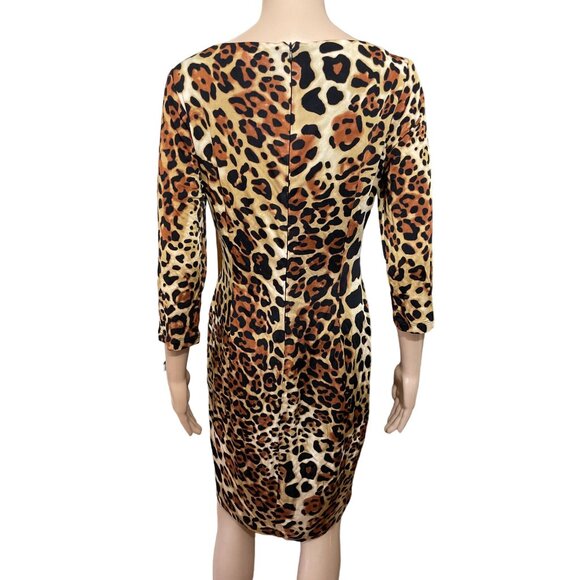 David Meister Animal Print Dress Size 8 - Picture 3 of 3
